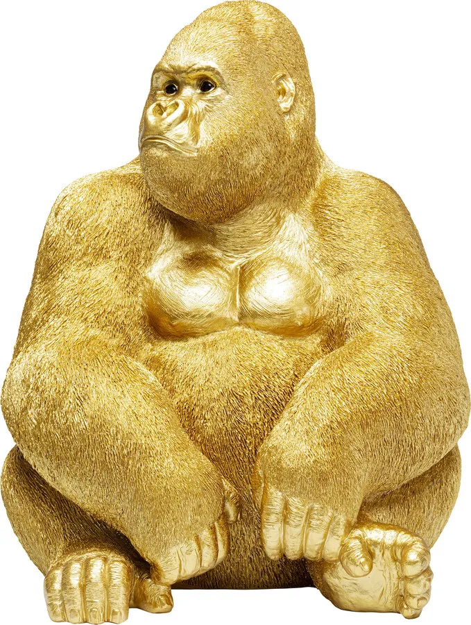 Dekoracja stojąca MONKEY GORILLA SIDE XL - złoty
