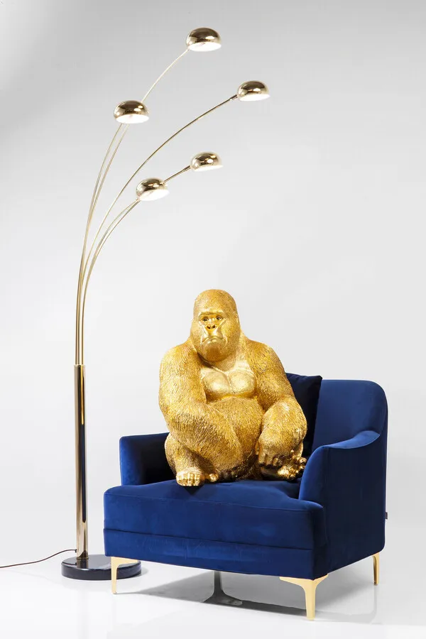 Dekoracja stojąca MONKEY GORILLA SIDE XL - złoty
