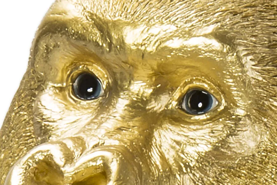 Figurka dekoracyjna MONKEY GORILLA SIDE MEDIUM - złoty