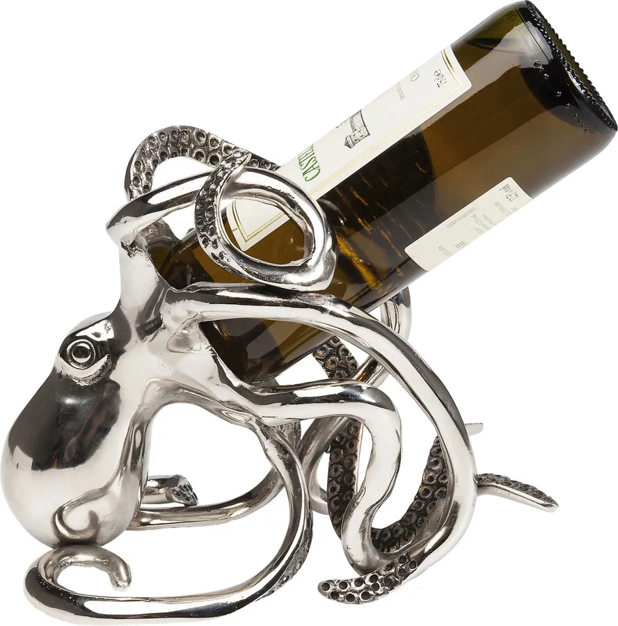 Stojak na wino OCTOPUS - srebrny