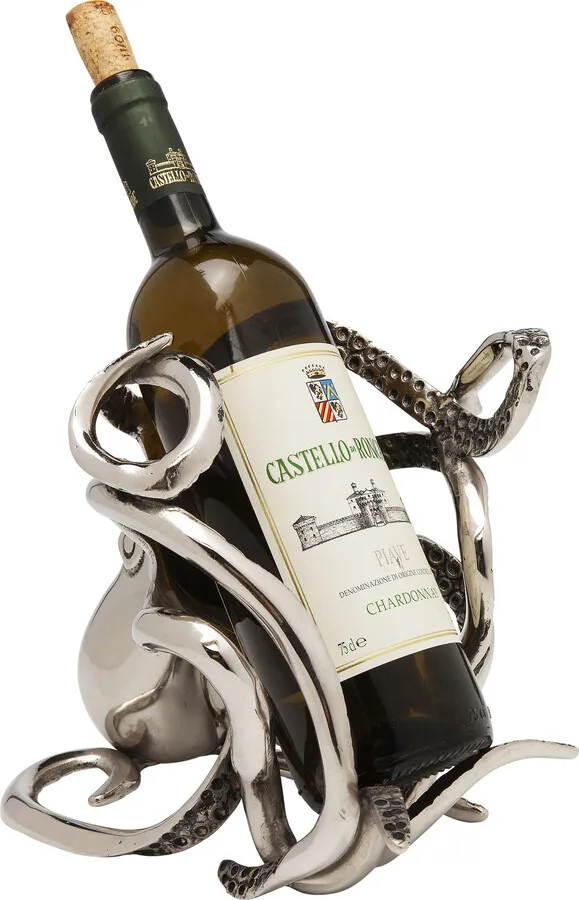 Stojak na wino OCTOPUS - srebrny