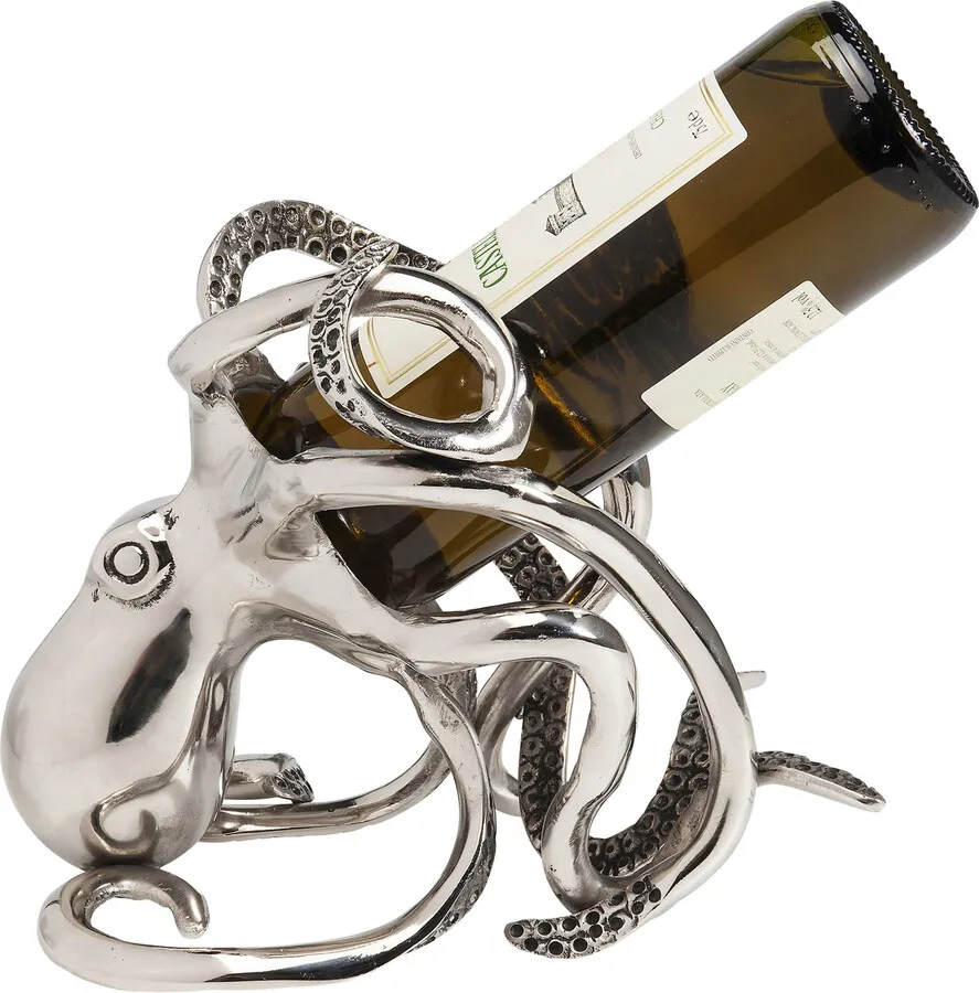 Stojak na wino OCTOPUS - srebrny