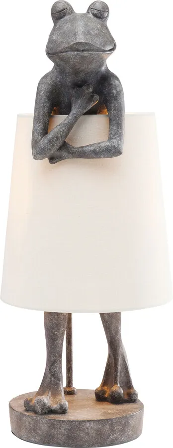 Lampa stołowa ANIMAL FROG - szary/biały