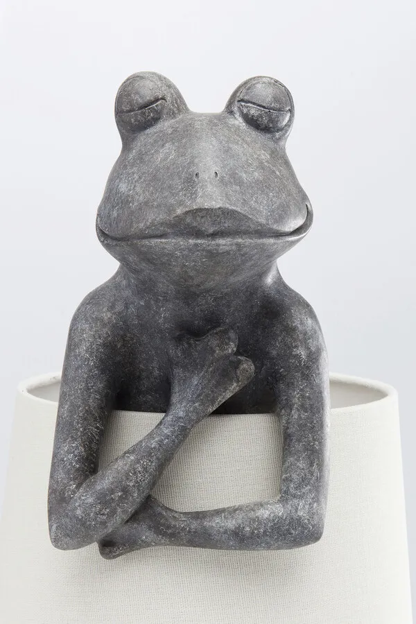 Lampa stołowa ANIMAL FROG - szary/biały