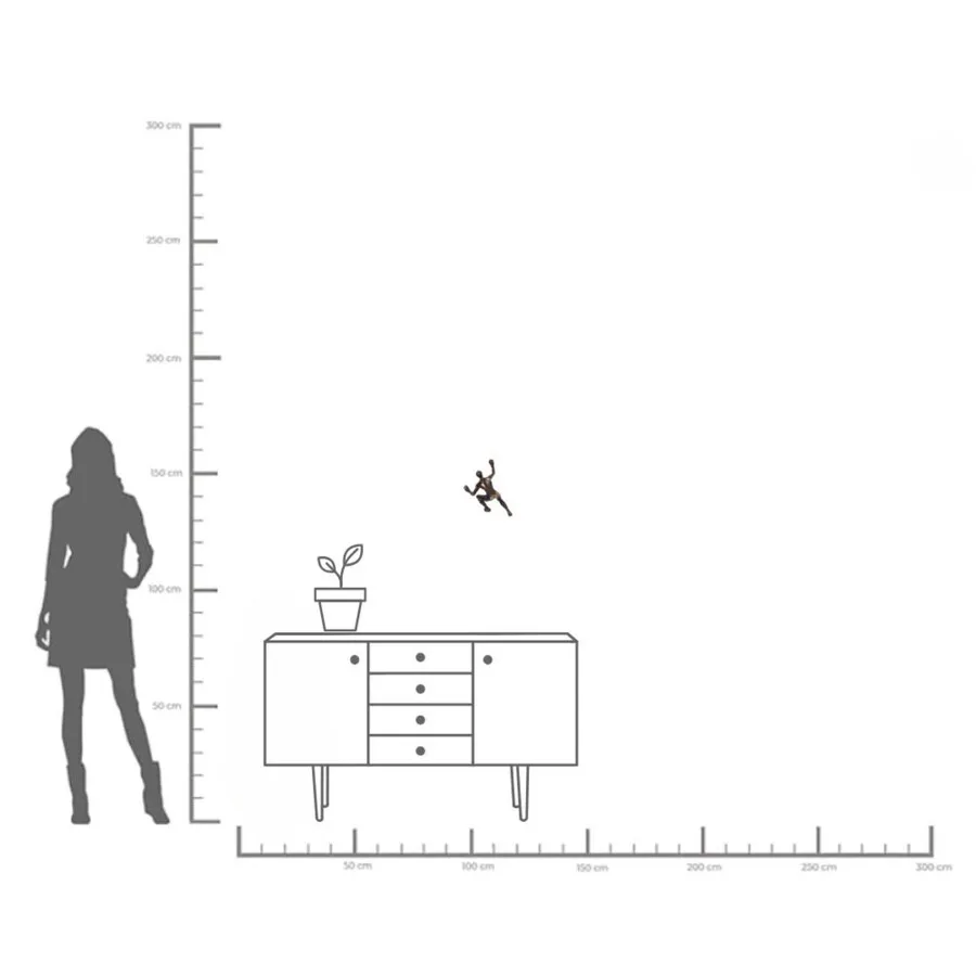 Dekoracja ścienna CLIMBER - brązowy