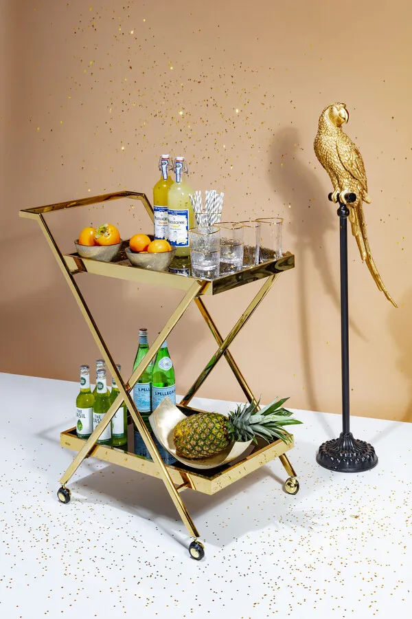 Dekoracja stojąca PARROT - złoty
