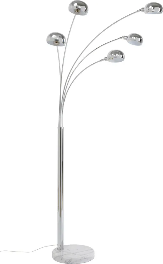Lampa podłogowa FIVE FINGERS ECONOMY - chrom/marmur