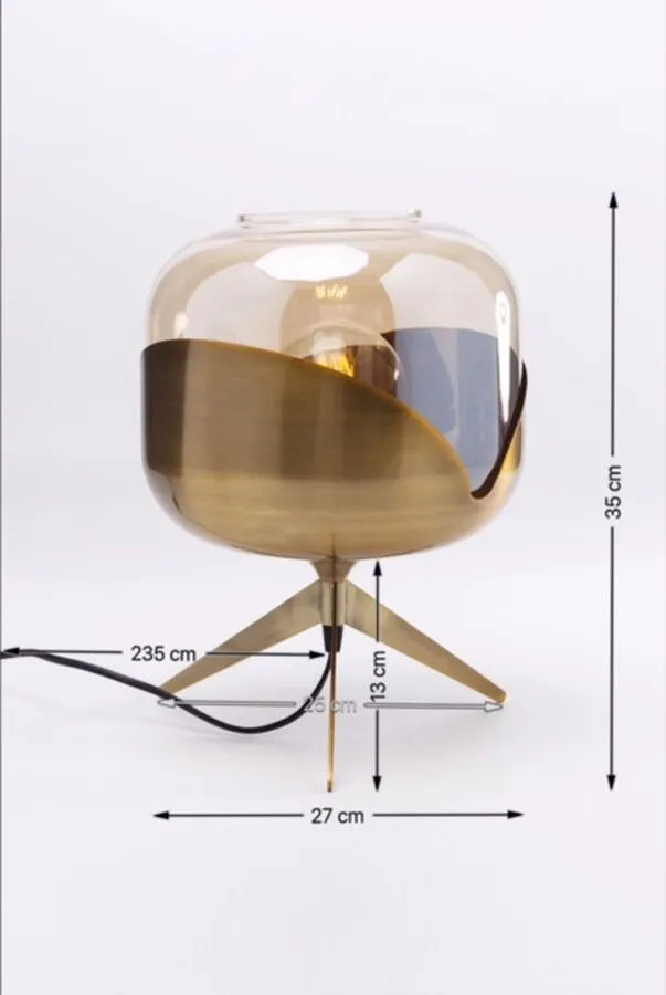 Lampa stołowa GOBLET BALL - mosiądz