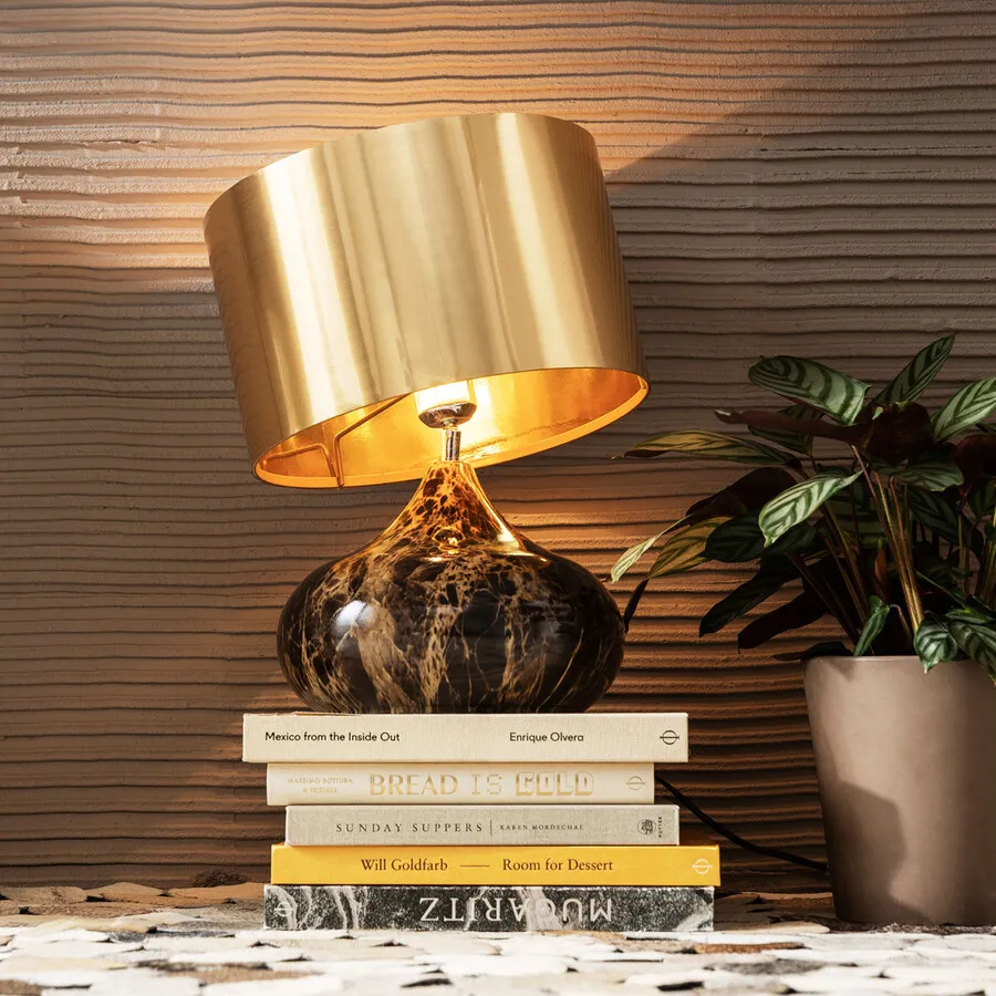 Lampa stołowa MAMO DELUXE - złoty/brązowy
