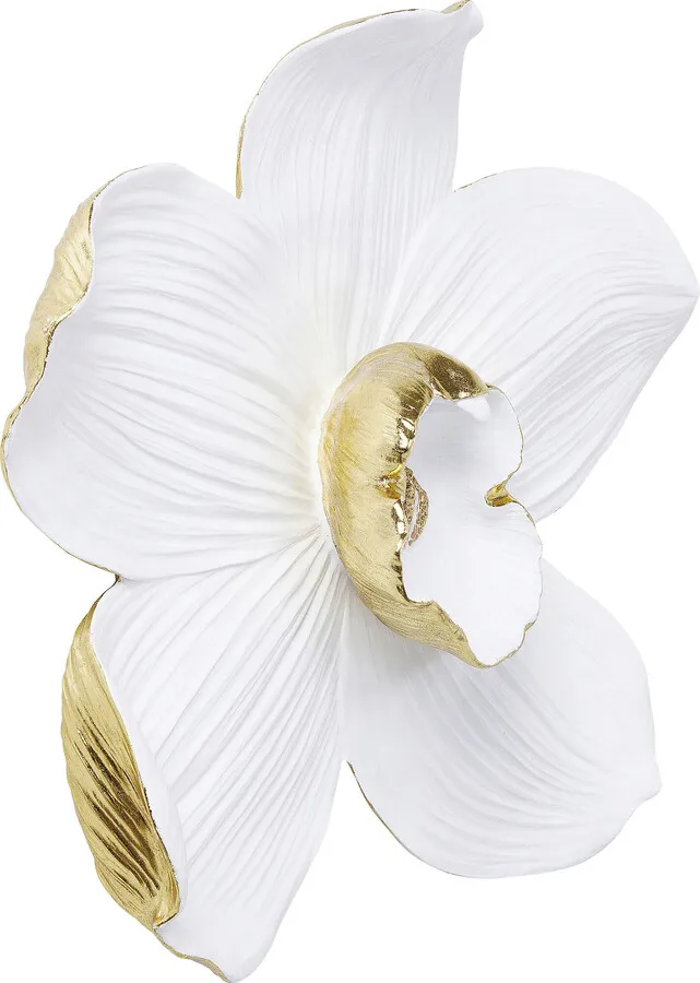 Dekoracja ścienna ORCHID 54 - biały/złoty