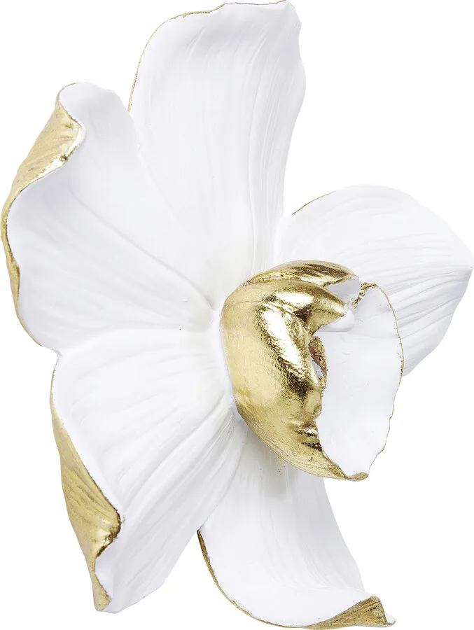 Dekoracja ścienna ORCHID 24x25 - biały/złoty