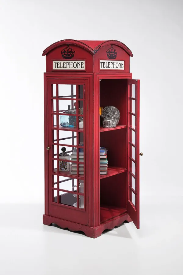 Witryna 3-drzwiowa LONDON TELEPHONE - czerwony