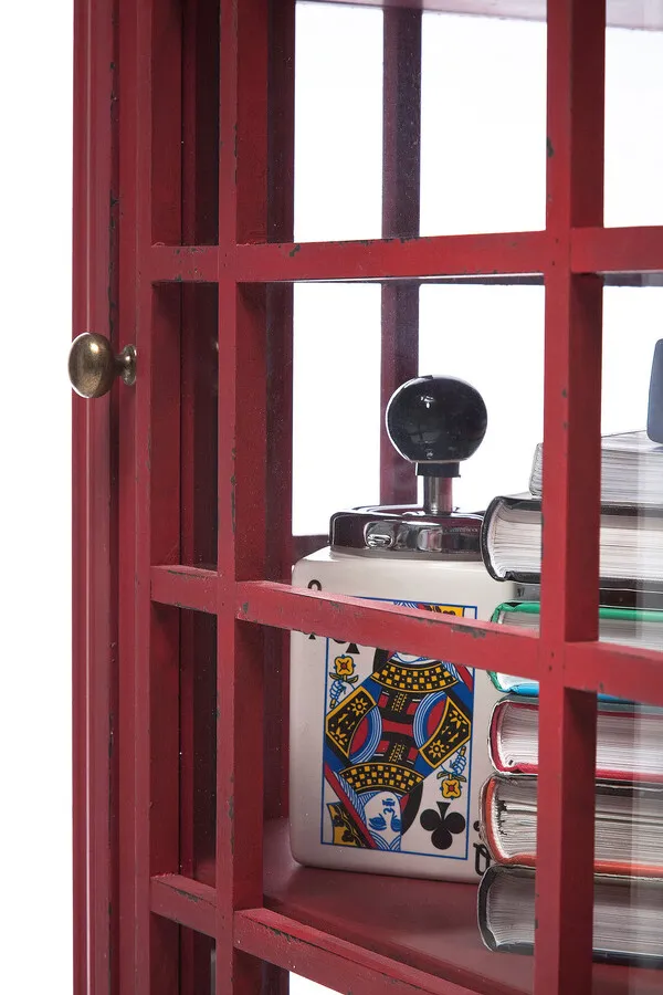 Witryna 3-drzwiowa LONDON TELEPHONE - czerwony