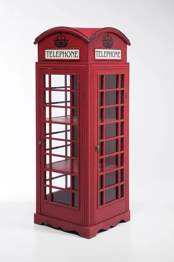 Witryna 3-drzwiowa LONDON TELEPHONE - czerwony
