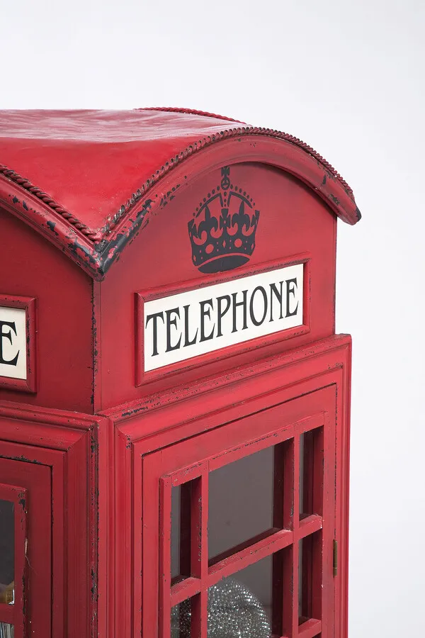 Witryna 3-drzwiowa LONDON TELEPHONE - czerwony