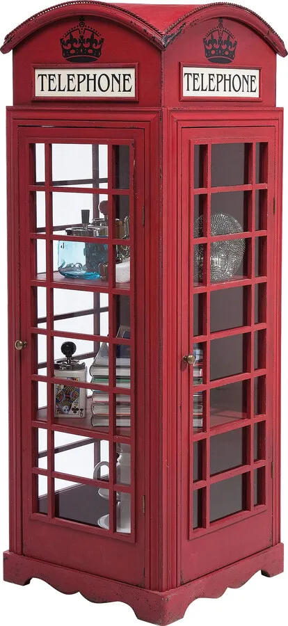 Witryna 3-drzwiowa LONDON TELEPHONE - czerwony
