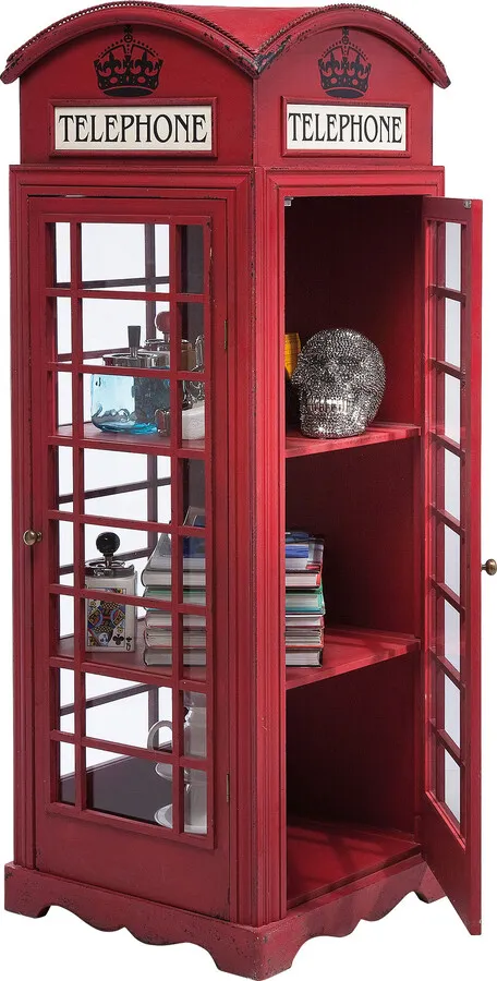 Witryna 3-drzwiowa LONDON TELEPHONE - czerwony
