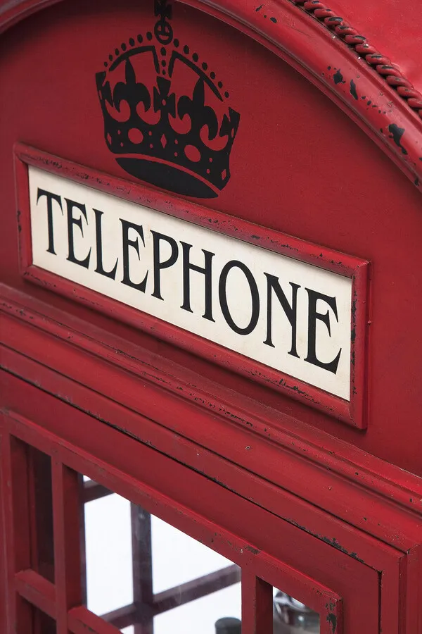 Witryna 3-drzwiowa LONDON TELEPHONE - czerwony