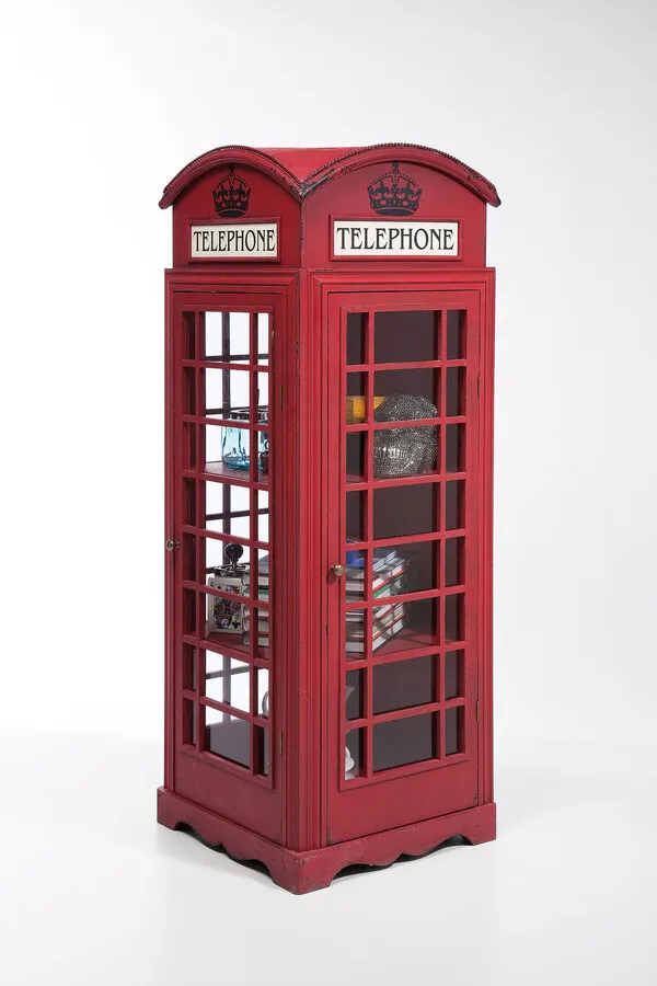 Witryna 3-drzwiowa LONDON TELEPHONE - czerwony