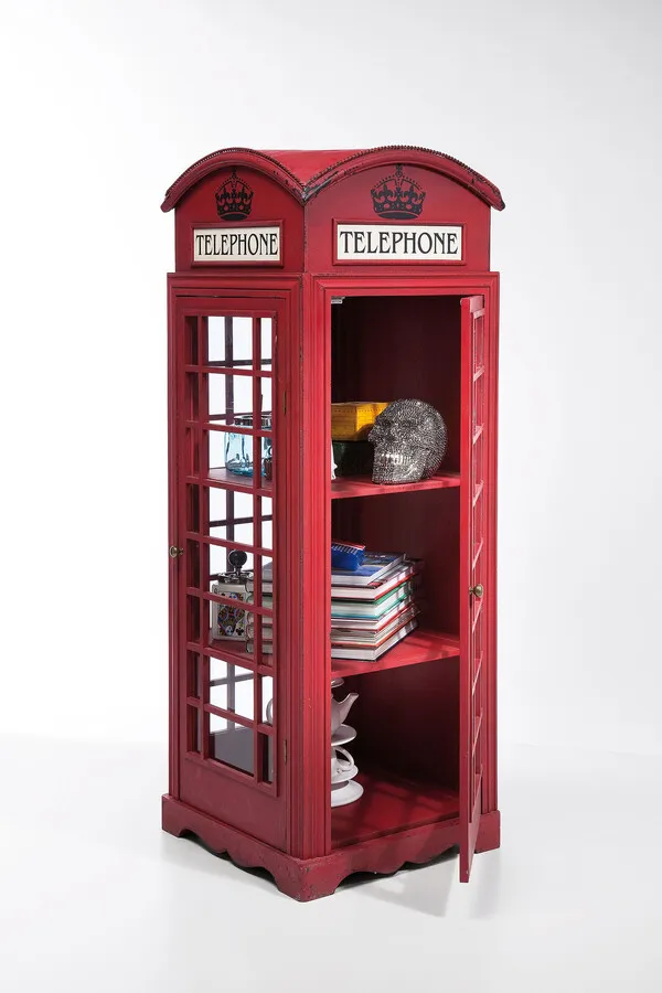Witryna 3-drzwiowa LONDON TELEPHONE - czerwony