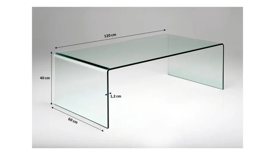 Ława CLEAR CLUB BASIC 120x60 - transparentny