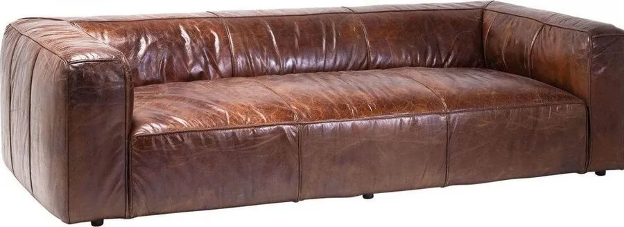Sofa 3-osobowa skórzana CUBETTO 260 - brązowy