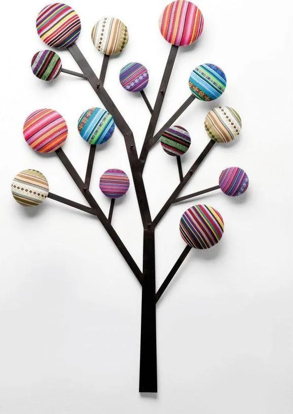 Wieszak ścienny BUBBLE TREE - multikolor