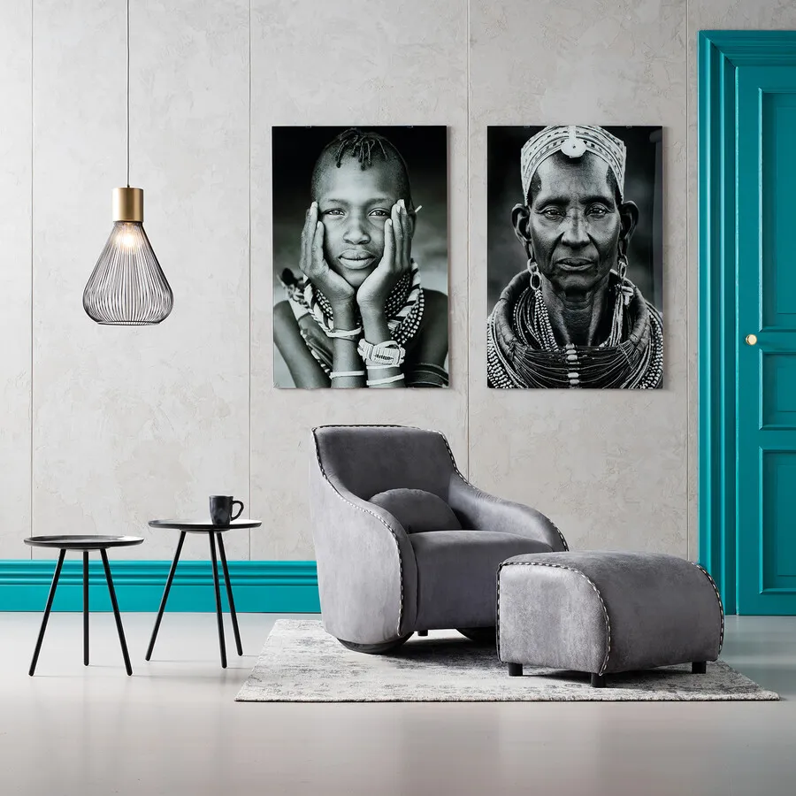 Fotel bujany SWING RITMO - szary