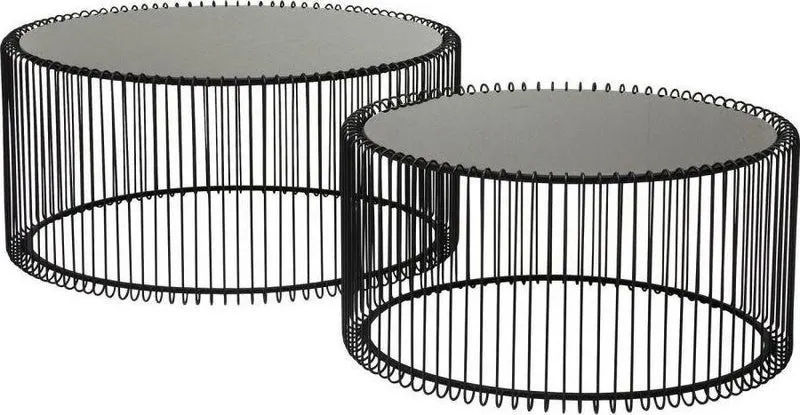 Zestaw 2 stolików WIRE - czarny