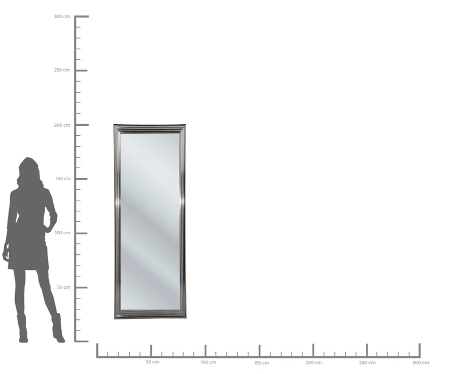 Lustro wiszące FRAME EVE 90x180 - srebrny