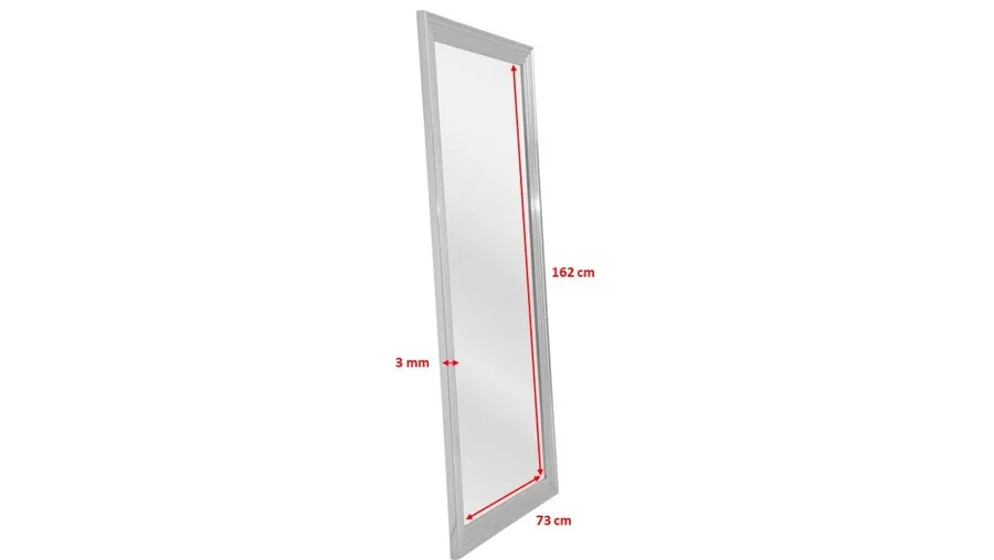 Lustro wiszące FRAME EVE 90x180 - srebrny