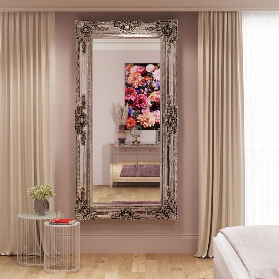 Lustro wiszące ROYAL RESIDENCE 104x203 - srebrny