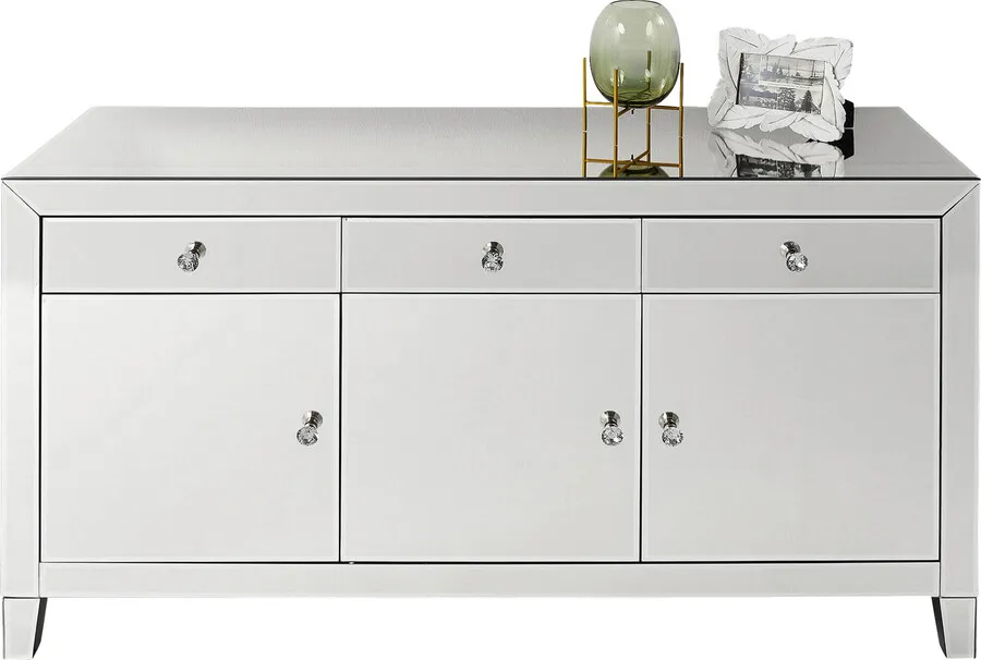 Komoda 3-drzwiowa z szufladami LUXURY - lustrzany