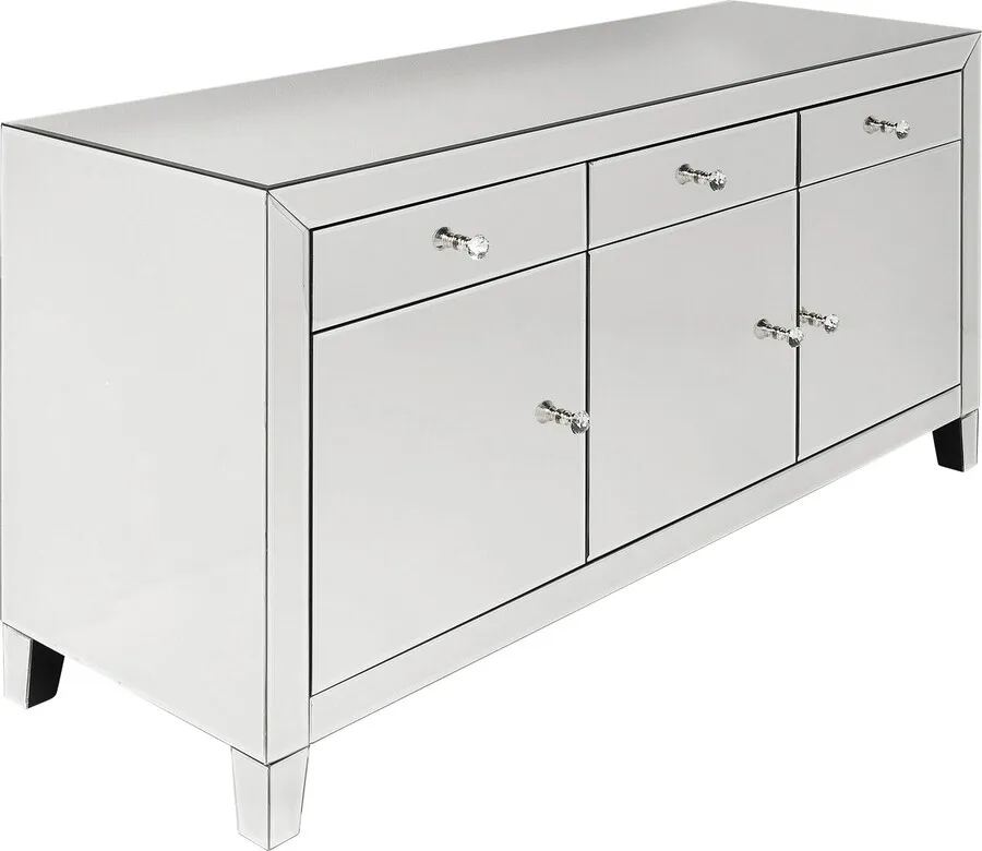 Komoda 3-drzwiowa z szufladami LUXURY - lustrzany