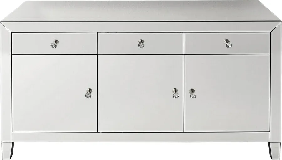 Komoda 3-drzwiowa z szufladami LUXURY - lustrzany
