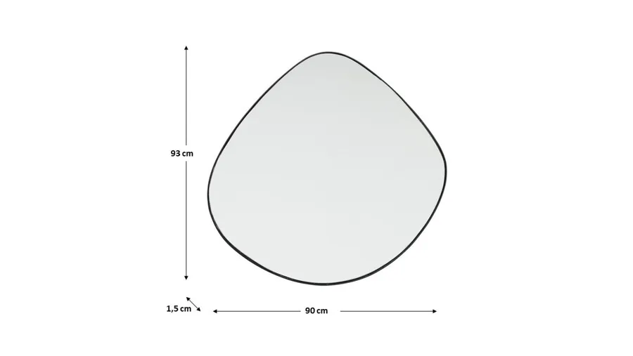Lustro wiszące GÖTEBORG 93x90 - czarny
