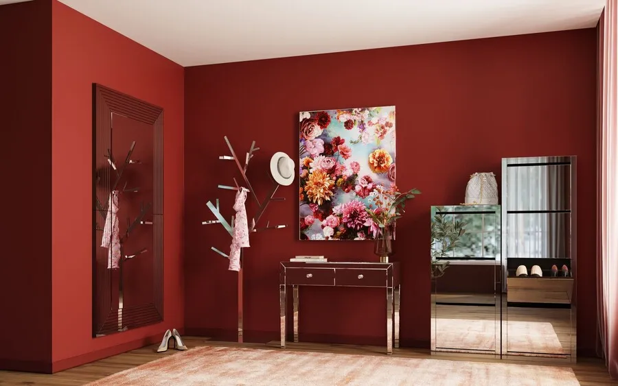 Lustro wiszące LINEA 100x200 - srebrny