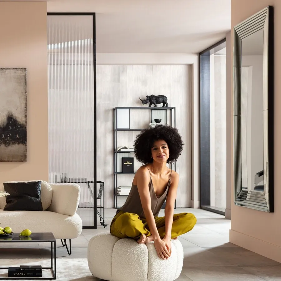 Lustro wiszące LINEA 100x200 - srebrny