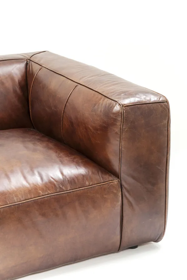 Sofa 3-osobowa skórzana CUBETTO 220 - brązowy