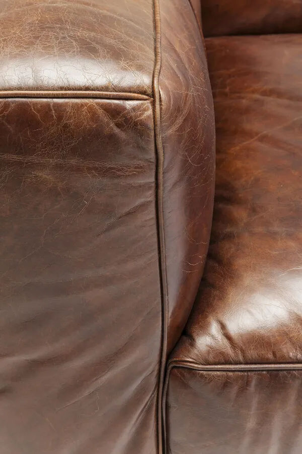 Sofa 3-osobowa skórzana CUBETTO 220 - brązowy