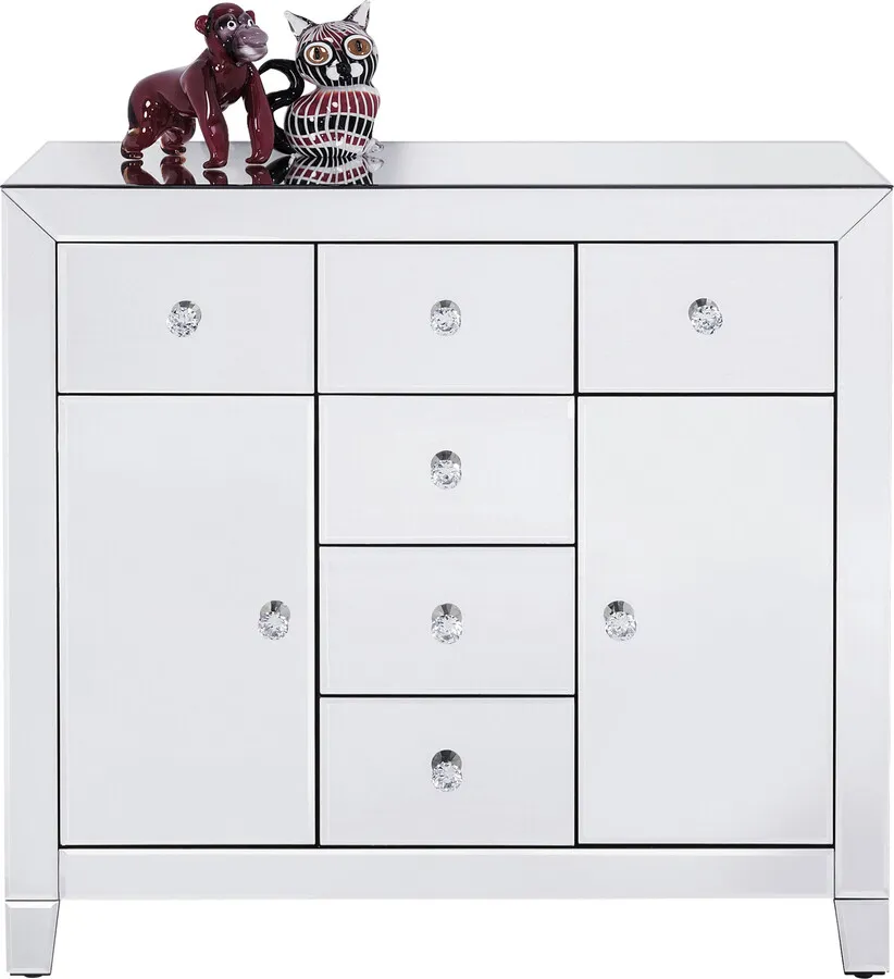Komoda 2-drzwiowa z szufladami LUXURY - lustrzany