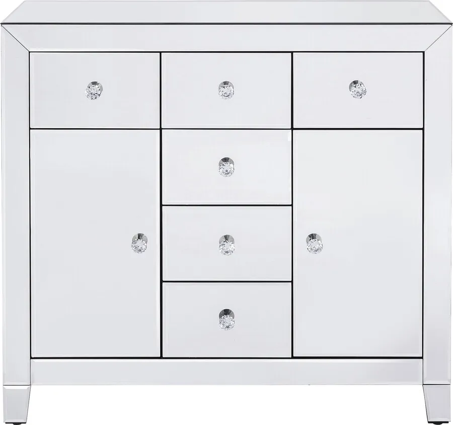 Komoda 2-drzwiowa z szufladami LUXURY - lustrzany