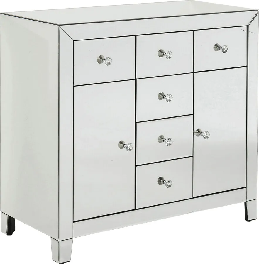 Komoda 2-drzwiowa z szufladami LUXURY - lustrzany