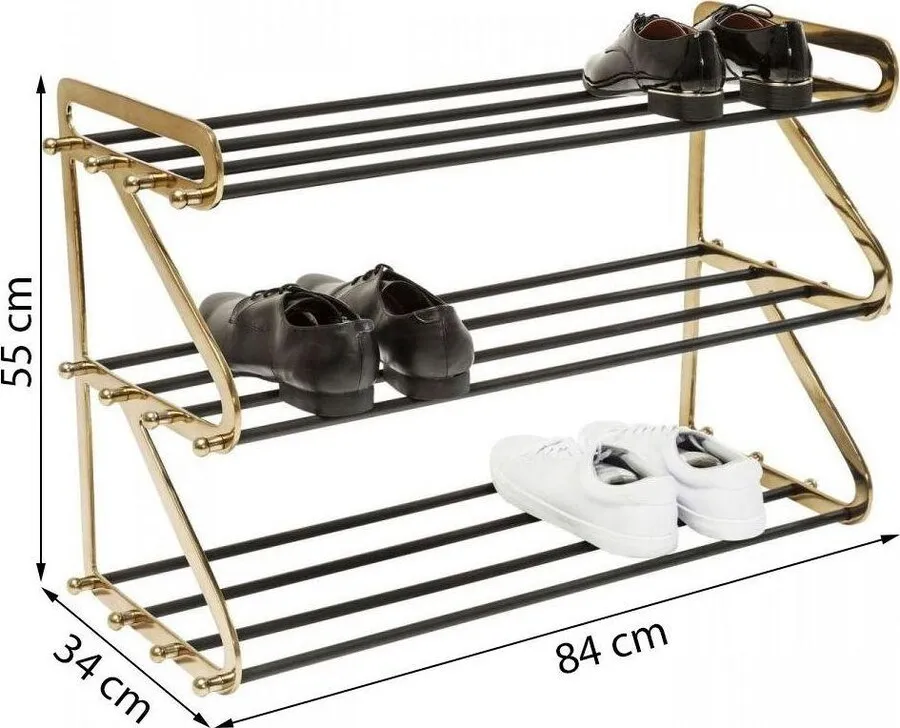 Stojak na buty WALK BIG - czarny/złoty