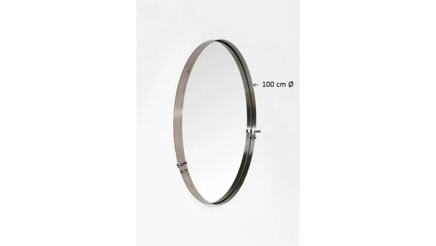 Lustro okrągłe CURVE 100 - mosiądz
