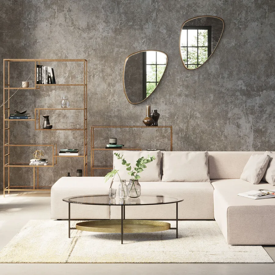 Lustro wiszące JETSET 56x83 - złoty