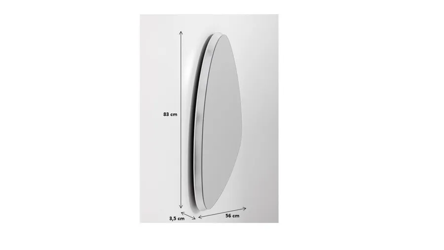 Lustro wiszące JETSET 56x83 - złoty