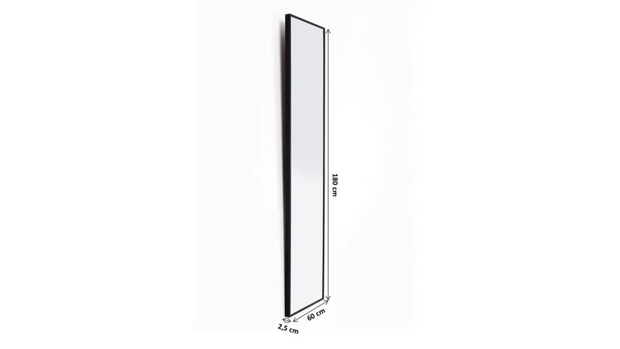 Lustro wiszące BELLA MO 60x180 - czarny