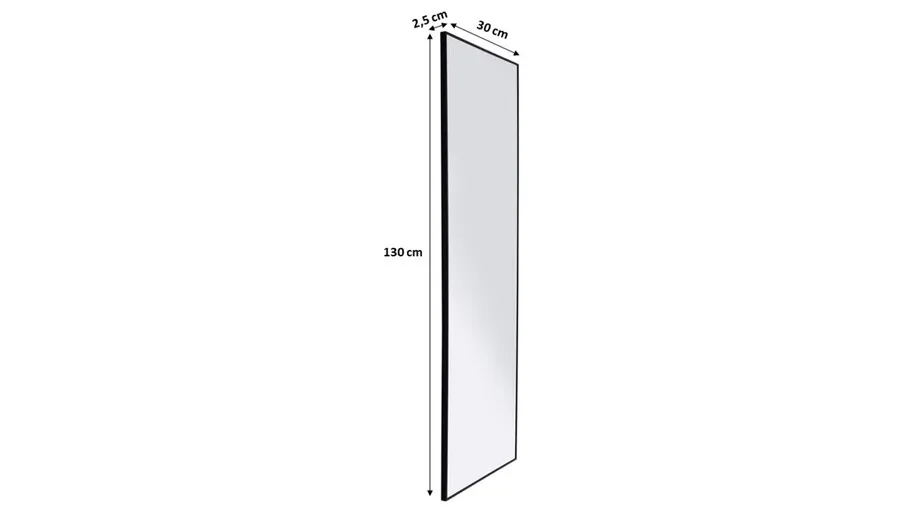Lustro wiszące BELLA 30x130 - czarny