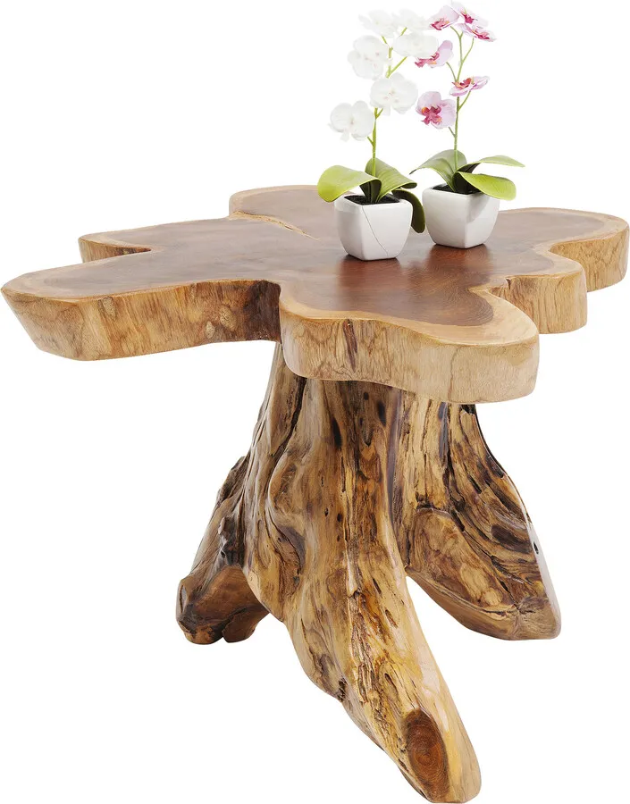 Stolik drewniany TREE BIG 50x50 - naturalny